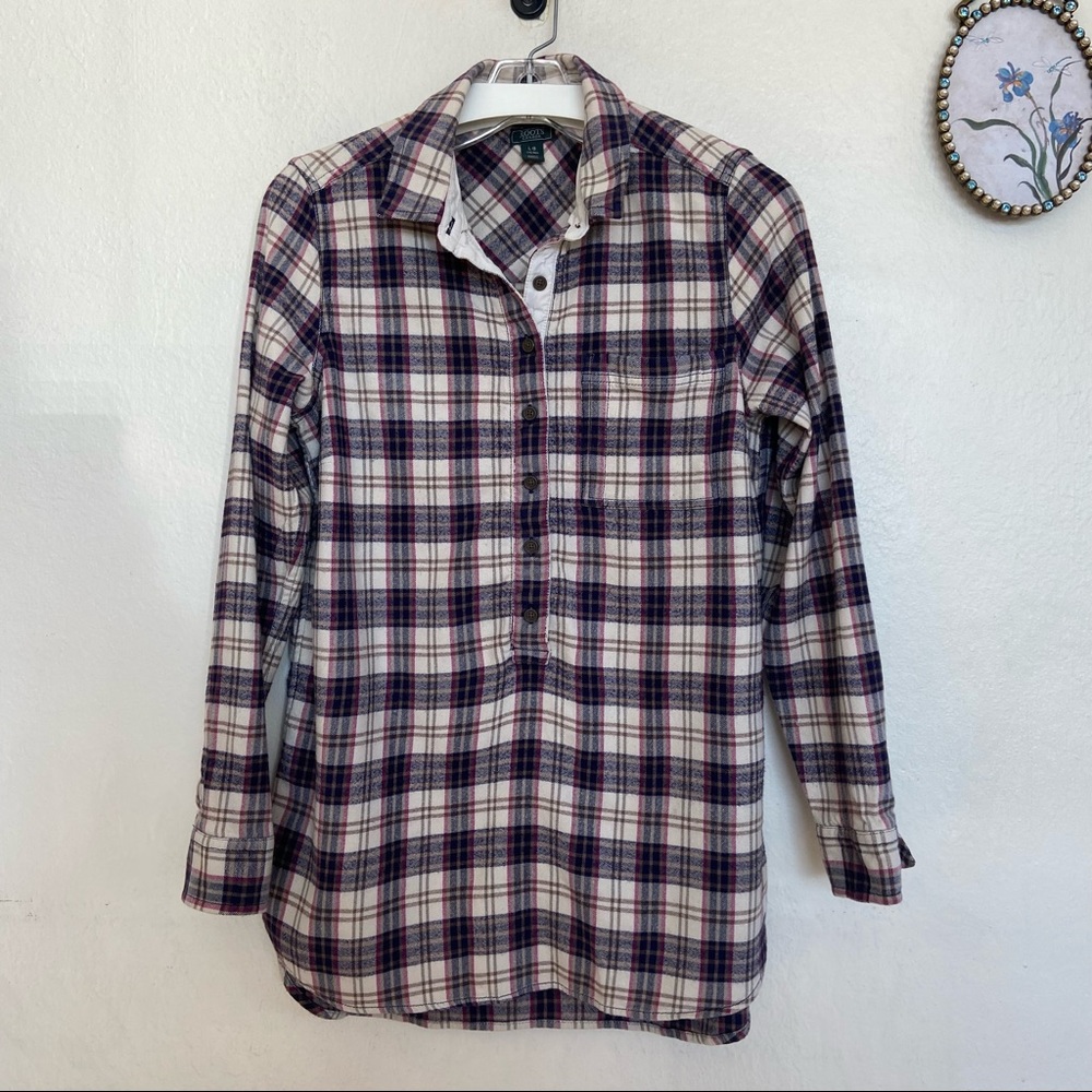 Roots Flannel Pullover Plaid Shirt